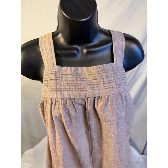 Vintage 70s Jumper Dress Brown Slash Pockets Fall Womens Size Medium M 7 - Picture 2 of 6